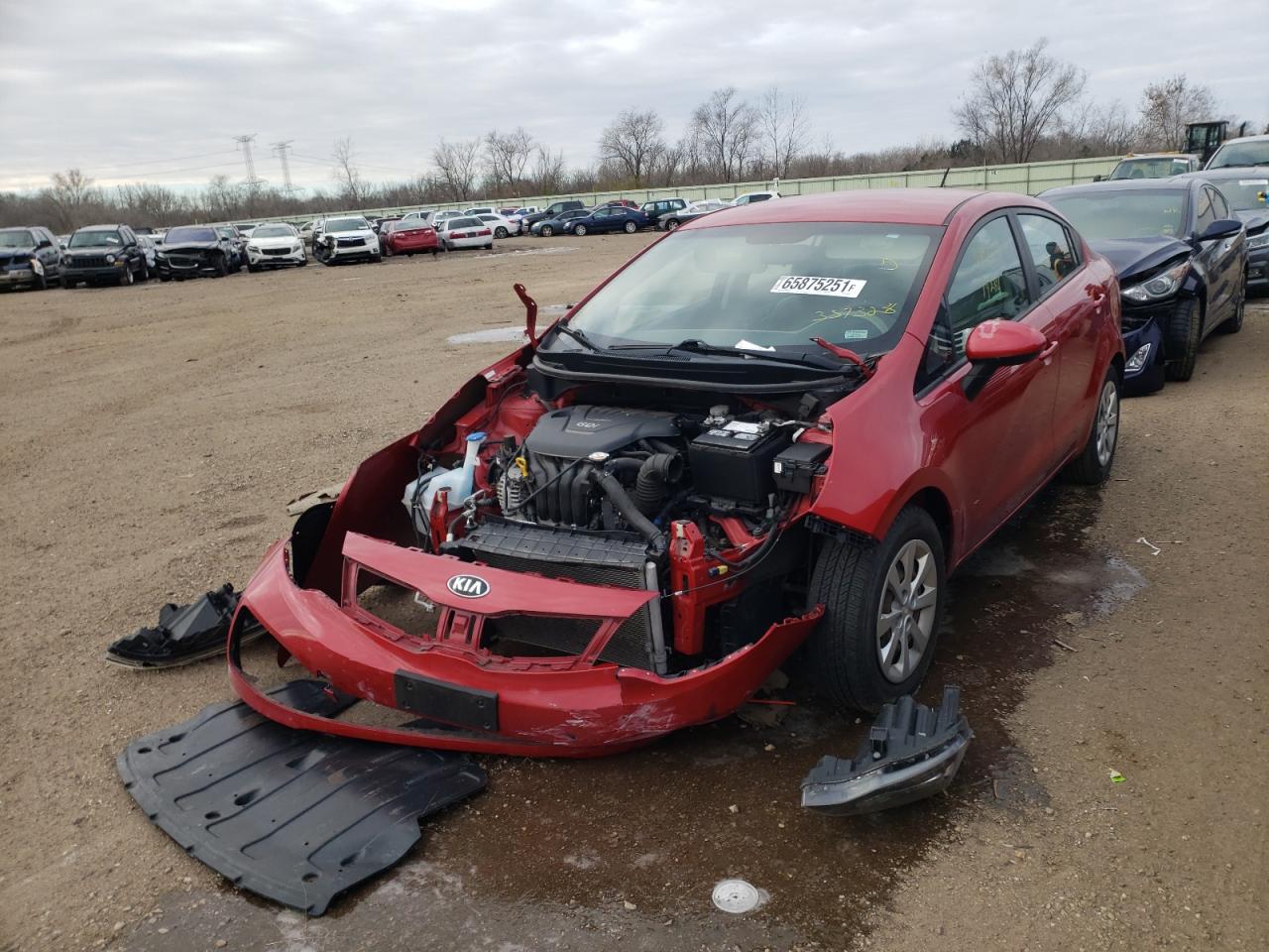 Photo 2 from auction – 2014 KIA RIO LX with VIN KNADM4A38E6337328