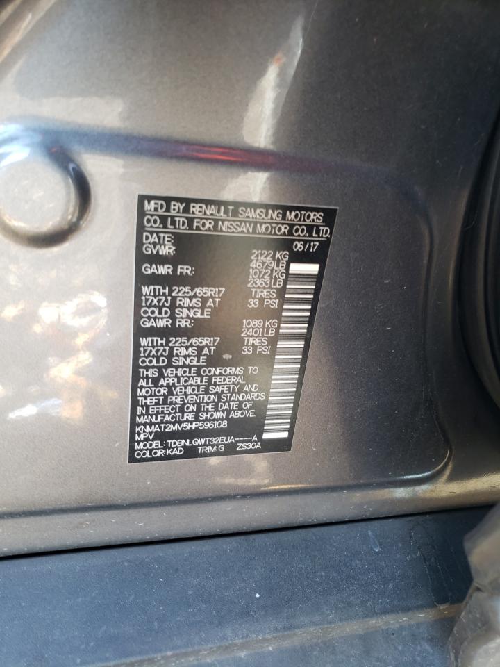 Photo 10 from auction – 2017 NISSAN ROGUE S with VIN KNMAT2MV5HP596108