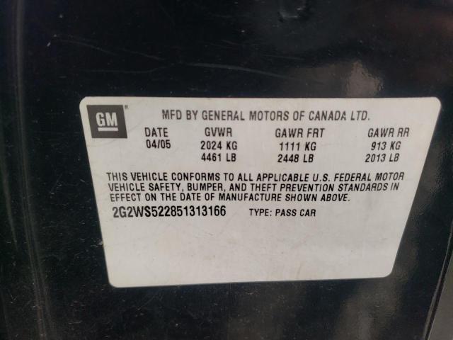 Photo 10 from auction – 2005 PONTIAC GRAND PRIX with VIN 2G2WS522851313166