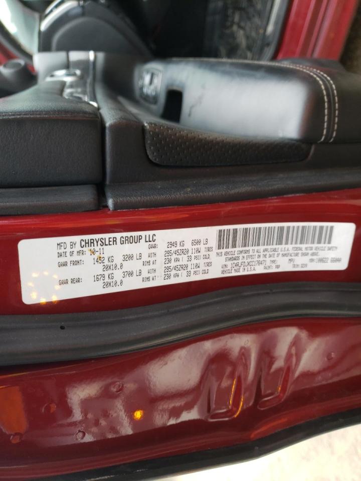 Photo 10 from auction – 2012 JEEP GRAND CHER with VIN 1C4RJFDJXCC176471