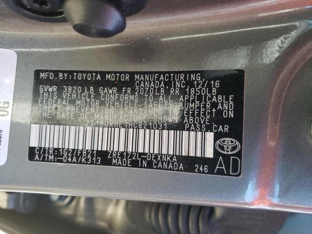 Photo 10 from auction – 2017 TOYOTA COROLLA L with VIN 2T1BURHE1HC821031