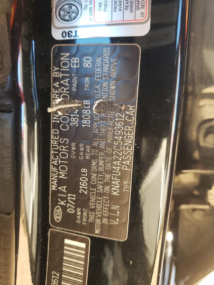 Photo 10 from auction – 2012 KIA FORTE EX with VIN KNAFU4A22C5493612