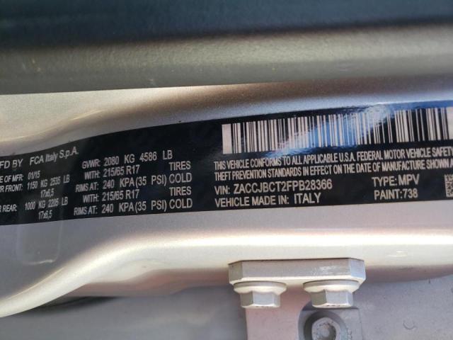 Photo 10 from auction – 2015 JEEP RENEGADE T with VIN ZACCJBCT2FPB28366