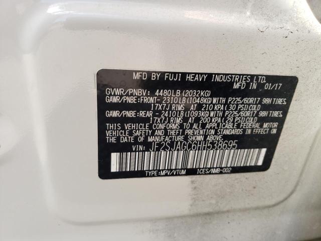 Photo 10 from auction – 2017 SUBARU FORESTER 2 with VIN JF2SJAGC6HH538695