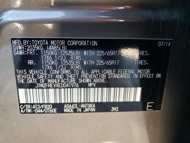 Photo 10 from auction – 2014 TOYOTA RAV4 LE with VIN JTMZFREVXED041976