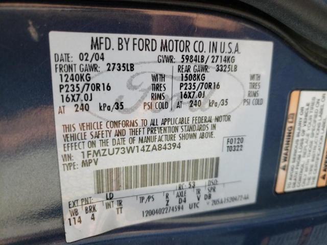 Photo 10 from auction – 2004 FORD EXPLORER X with VIN 1FMZU73W14ZA84394