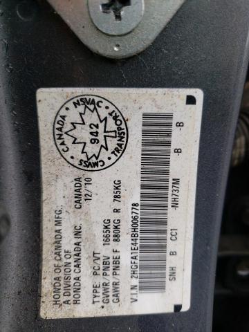 Photo 10 from auction – 2011 HONDA CIVIC DX-G with VIN 2HGFA1E44BH006778