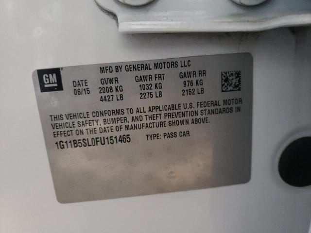 Photo 10 from auction – 2015 CHEVROLET MALIBU LS with VIN 1G11B5SL0FU151465
