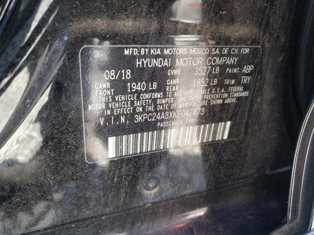 Photo 10 from auction – 2019 HYUNDAI ACCENT SE with VIN 3KPC24A3XKE047473