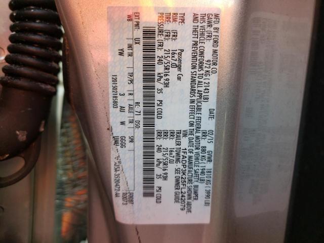 Photo 10 from auction – 2015 FORD FOCUS SE with VIN 1FADP3K25FL242079