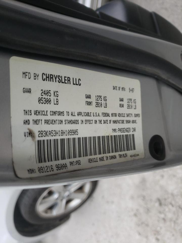 Photo 10 from auction – 2008 DODGE CHARGER R/ with VIN 2B3KA53H18H109905