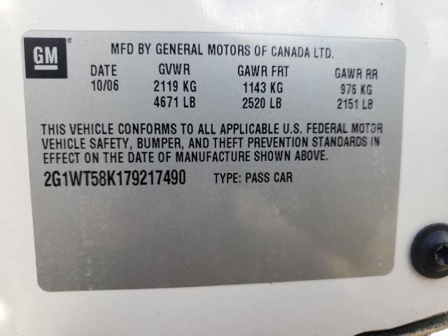 Photo 10 from auction – 2007 CHEVROLET IMPALA LT with VIN 2G1WT58K179217490