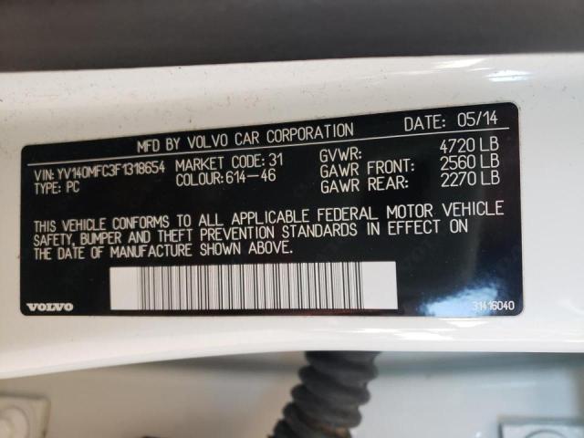 Photo 10 from auction – 2015 VOLVO S60 PREMIE with VIN YV140MFC3F1318654
