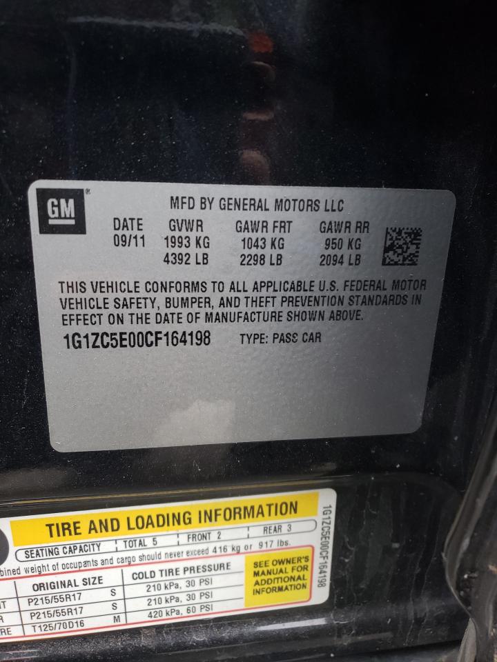 Photo 10 from auction – 2012 CHEVROLET MALIBU 1LT with VIN 1G1ZC5E00CF164198