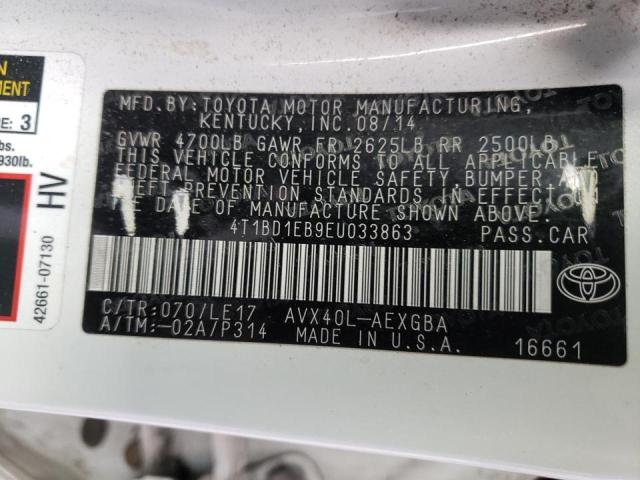 Photo 10 from auction – 2014 TOYOTA AVALON HYB with VIN 4T1BD1EB9EU033863