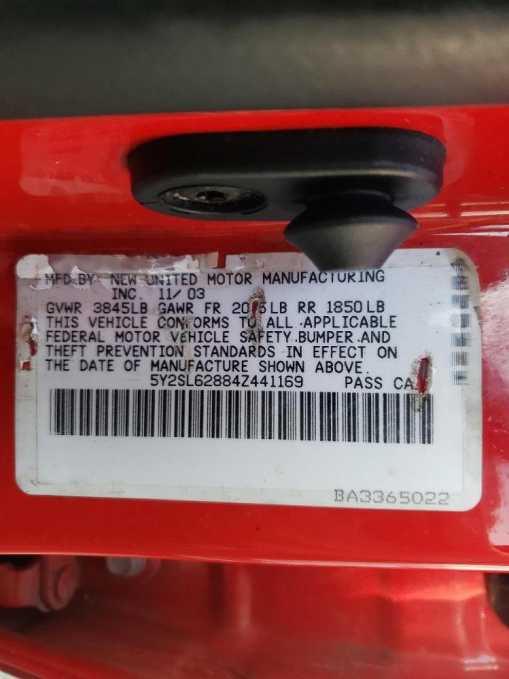 Photo 10 from auction – 2004 PONTIAC VIBE with VIN 5Y2SL62884Z441169