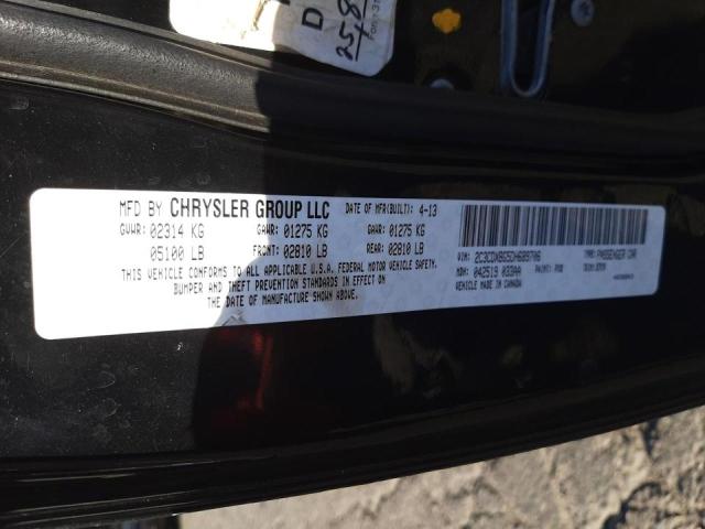 Photo 10 from auction – 2013 DODGE CHARGER SE with VIN 2C3CDXBG5DH689706