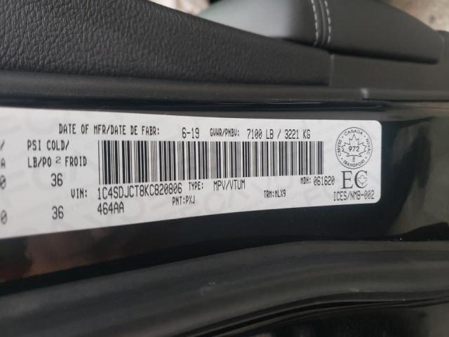 Photo 10 from auction – 2019 DODGE DURANGO R/ with VIN 1C4SDJCT8KC820806