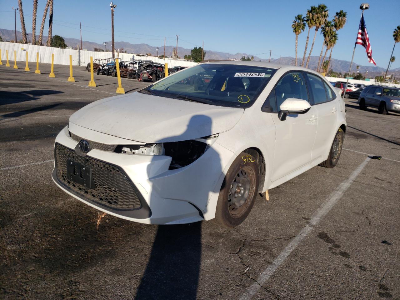 Photo 2 from auction – 2021 TOYOTA COROLLA LE with VIN JTDEPMAE2MJ176020