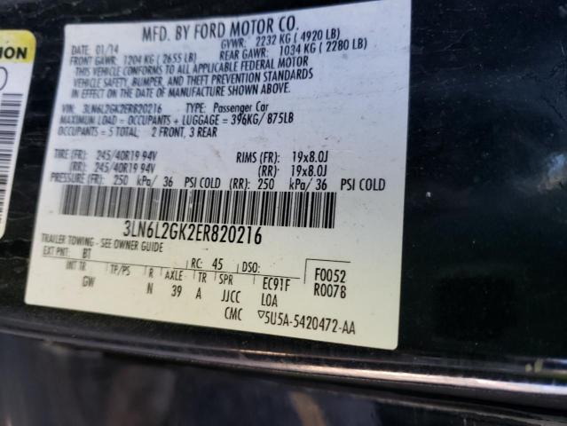 Photo 10 from auction – 2014 LINCOLN MKZ with VIN 3LN6L2GK2ER820216