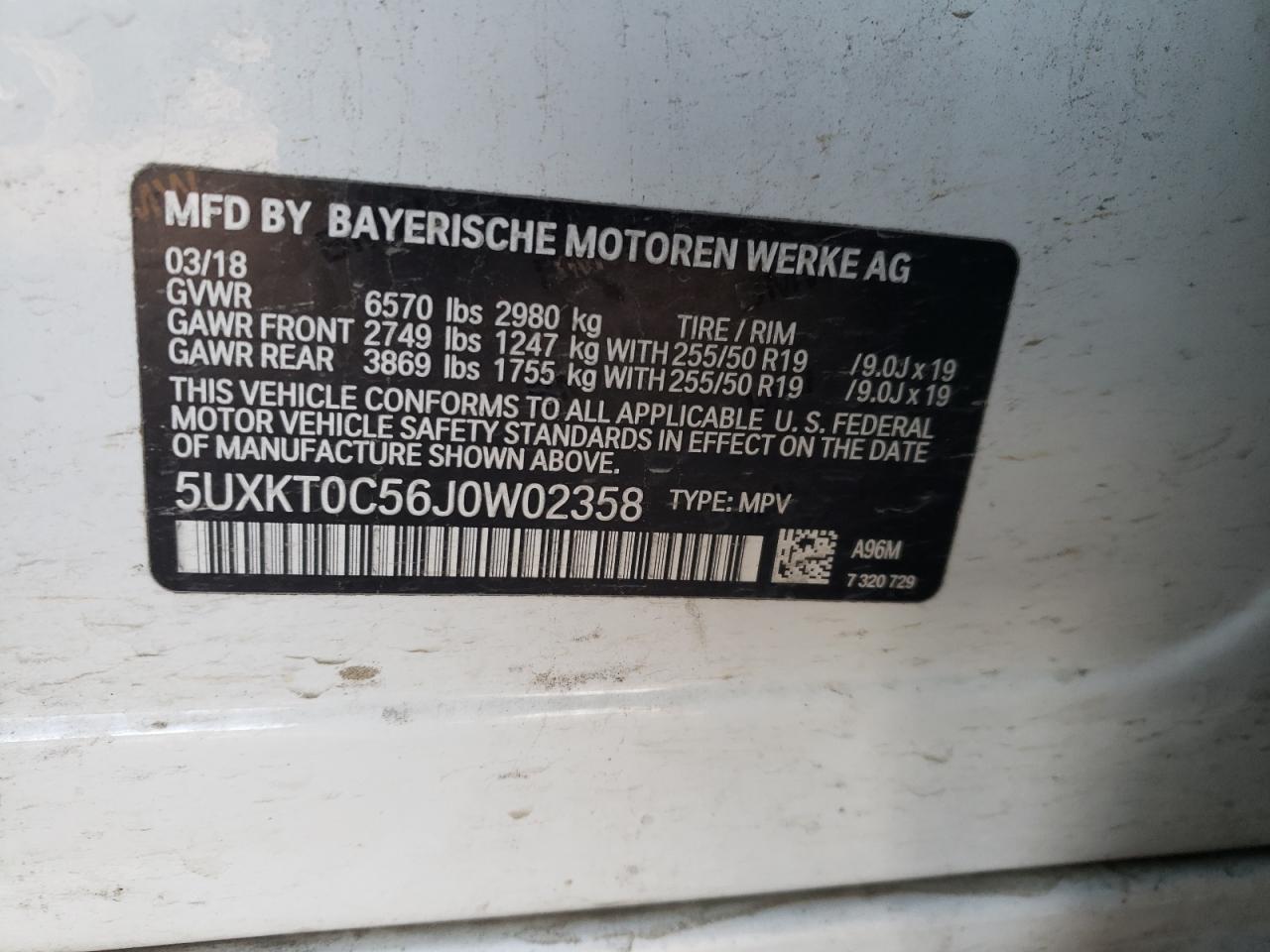 Photo 10 from auction – 2018 BMW X5 XDR40E with VIN 5UXKT0C56J0W02358