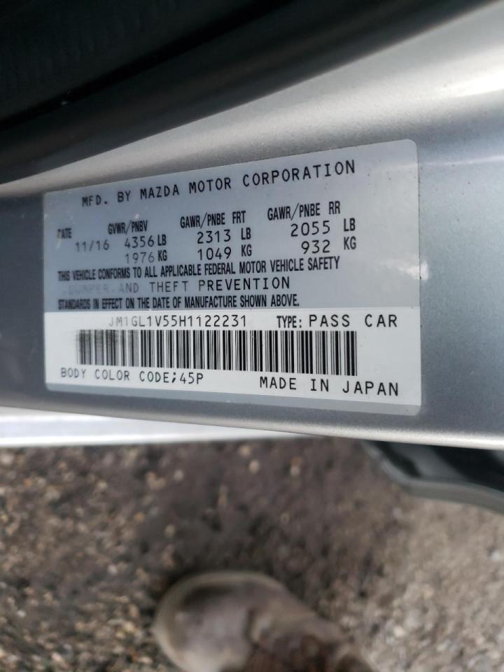Photo 10 from auction – 2017 MAZDA 6 TOURING with VIN JM1GL1V55H1122231