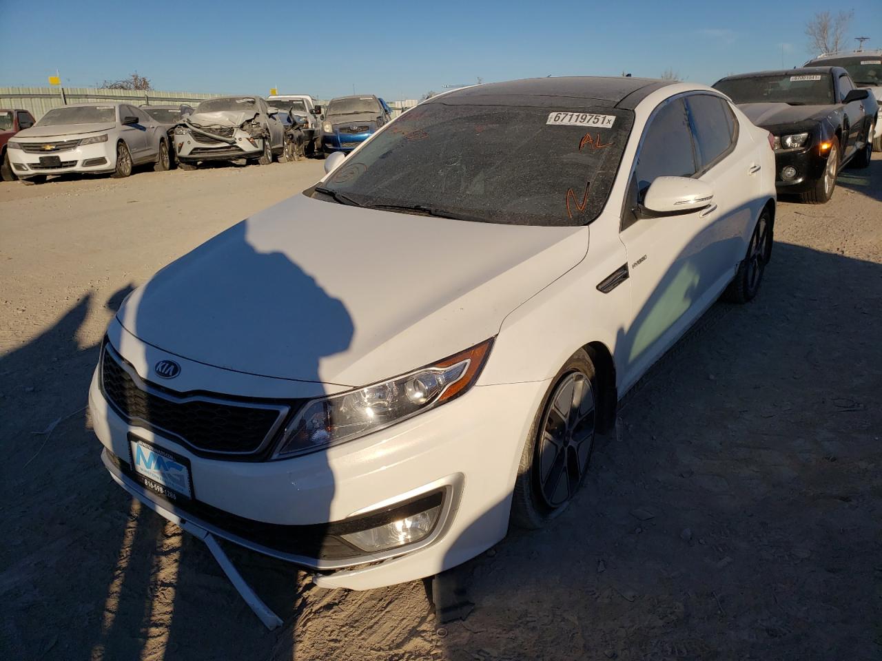 Photo 2 from auction – 2013 KIA OPTIMA HYB with VIN KNAGM4AD8D5056687