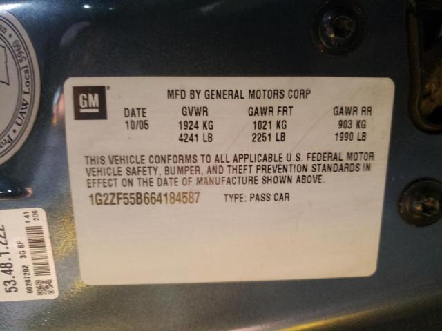 Photo 10 from auction – 2006 PONTIAC G6 with VIN 1G2ZF55B664184587