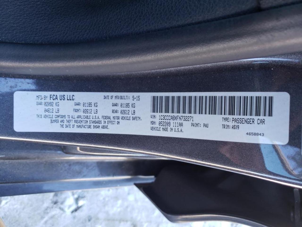 Photo 10 from auction – 2015 CHRYSLER 200 LIMITE with VIN 1C3CCCABXFN732271