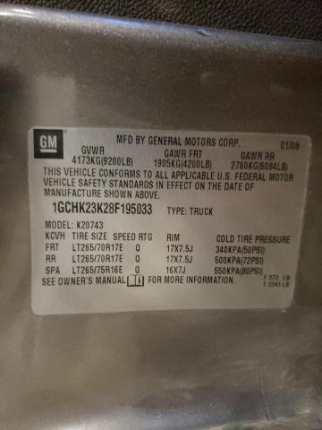 Zdjęcie 10 z aukcji – 2008 CHEVROLET SILVERADO z VIN 1GCHK23K28F195033