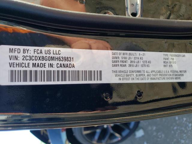 Photo 10 from auction – 2021 DODGE CHARGER SX with VIN 2C3CDXBG0MH639831
