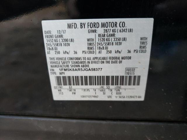 Photo 10 from auction – 2018 FORD EXPLORER P with VIN 1FM5K8AR5JGA58377