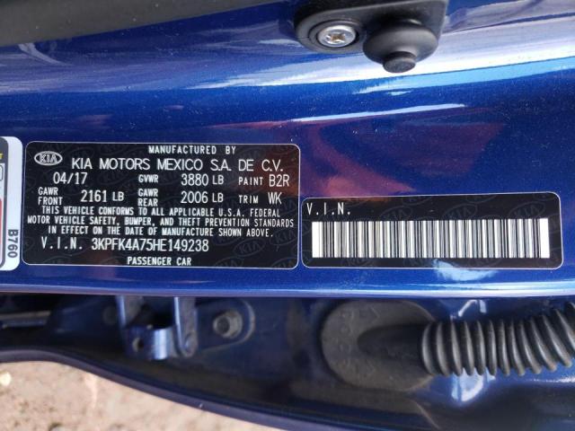 Photo 10 from auction – 2017 KIA FORTE LX with VIN 3KPFK4A75HE149238