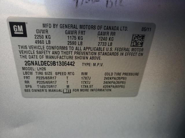 Photo 10 from auction – 2011 CHEVROLET EQUINOX LS with VIN 2GNALDEC9B1306442