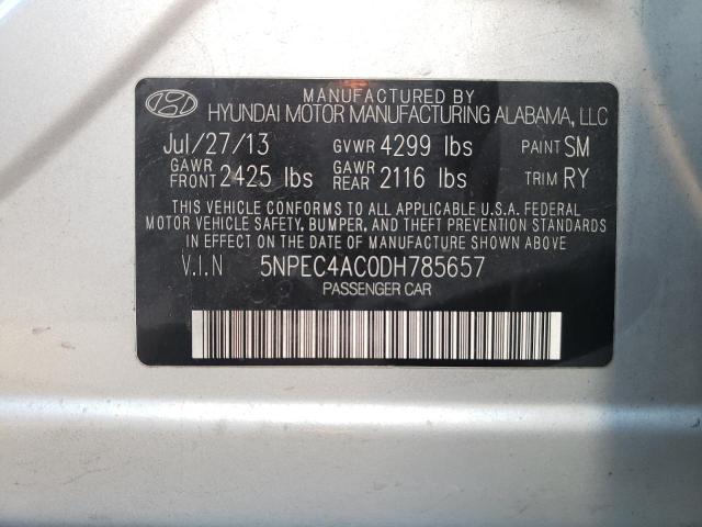 Photo 10 from auction – 2013 HYUNDAI SONATA SE with VIN 5NPEC4AC0DH785657