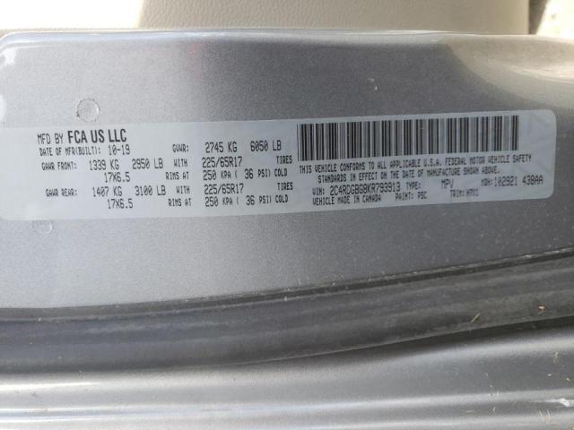 Photo 10 from auction – 2019 DODGE GRAND CARA with VIN 2C4RDGBG8KR793913