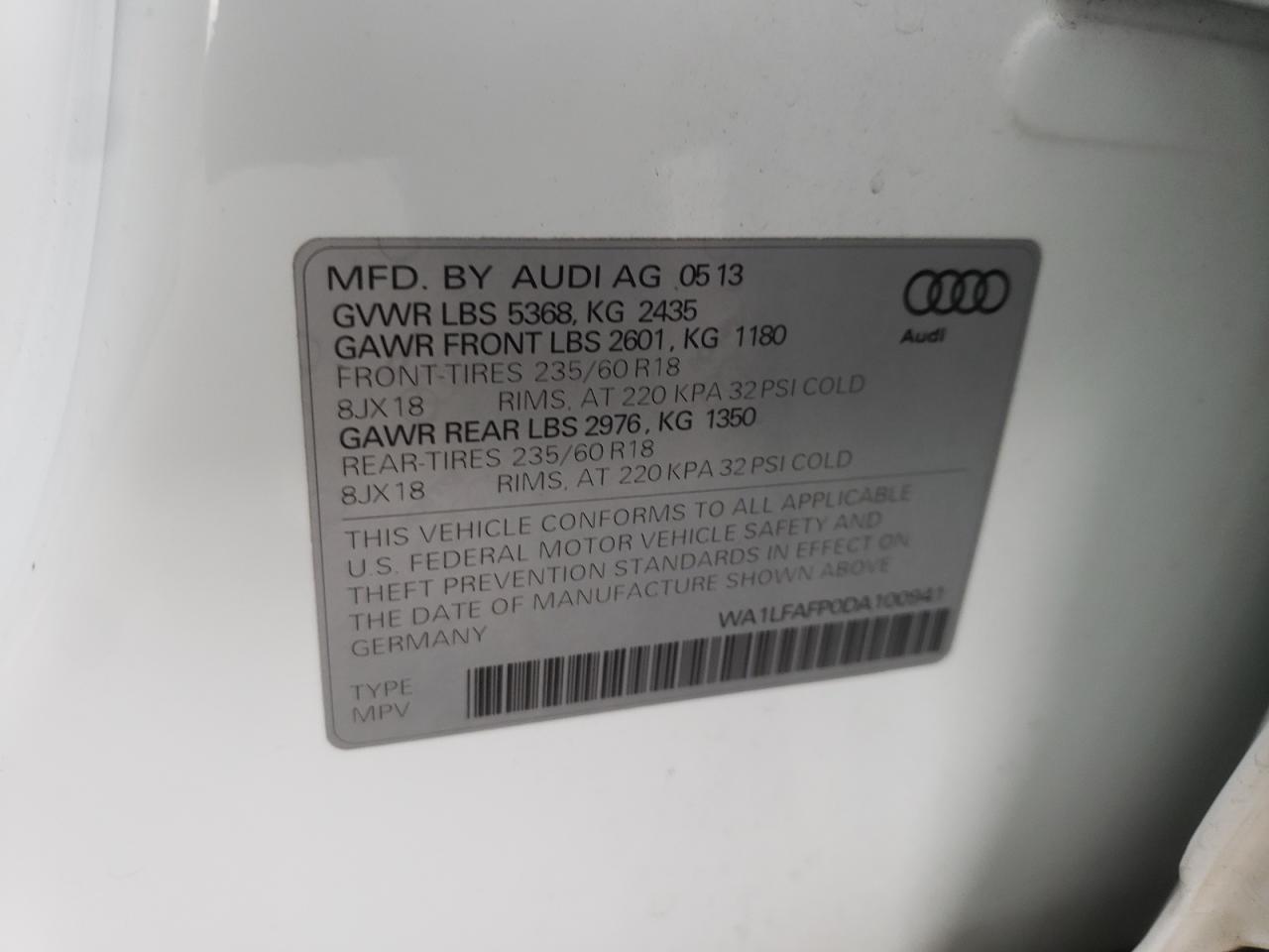 Photo 10 from auction – 2013 AUDI Q5 PREMIUM with VIN WA1LFAFP0DA100941