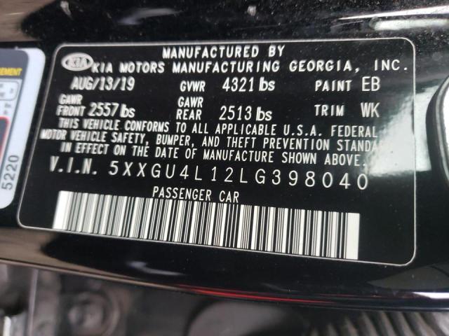 Photo 10 from auction – 2020 KIA OPTIMA EX with VIN 5XXGU4L12LG398040