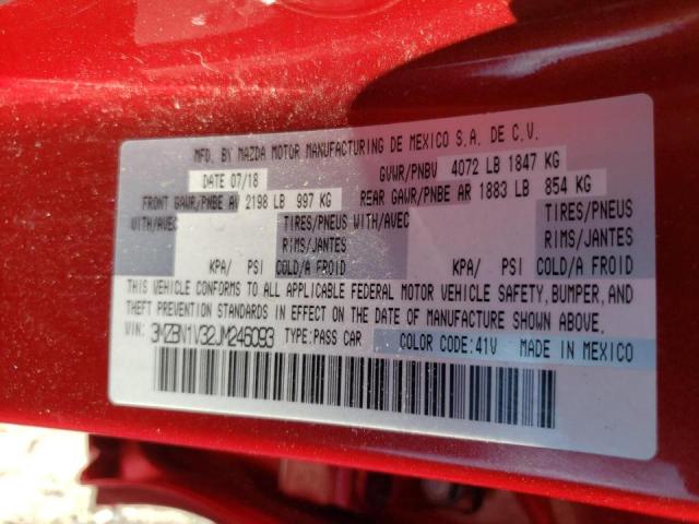 Photo 10 from auction – 2018 MAZDA 3 TOURING with VIN 3MZBN1V32JM246093