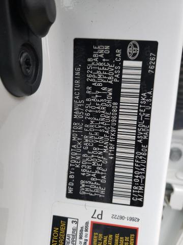 Photo 10 from auction – 2015 TOYOTA CAMRY LE with VIN 4T1BF1FK9FU960808