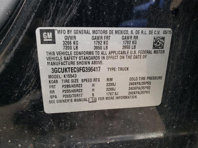 Photo 10 from auction – 2015 CHEVROLET SILVERADO with VIN 3GCUKTEC9FG396417