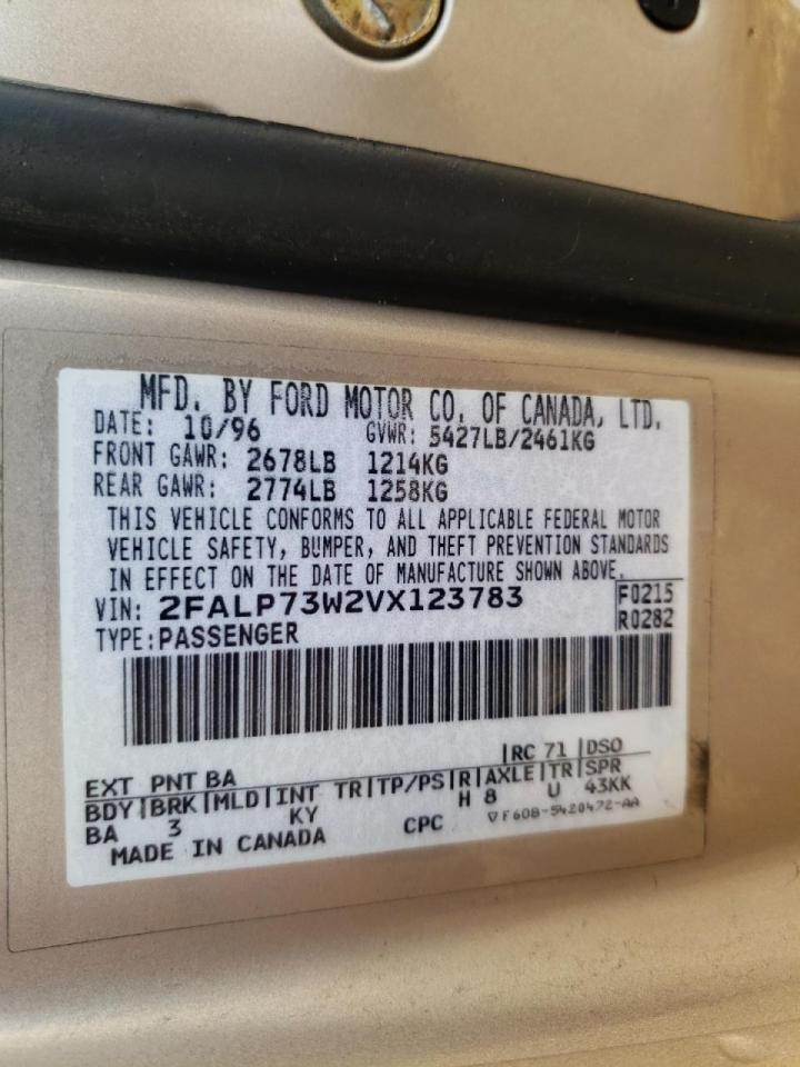 Photo 10 from auction – 1997 FORD CROWN VICT with VIN 2FALP73W2VX123783