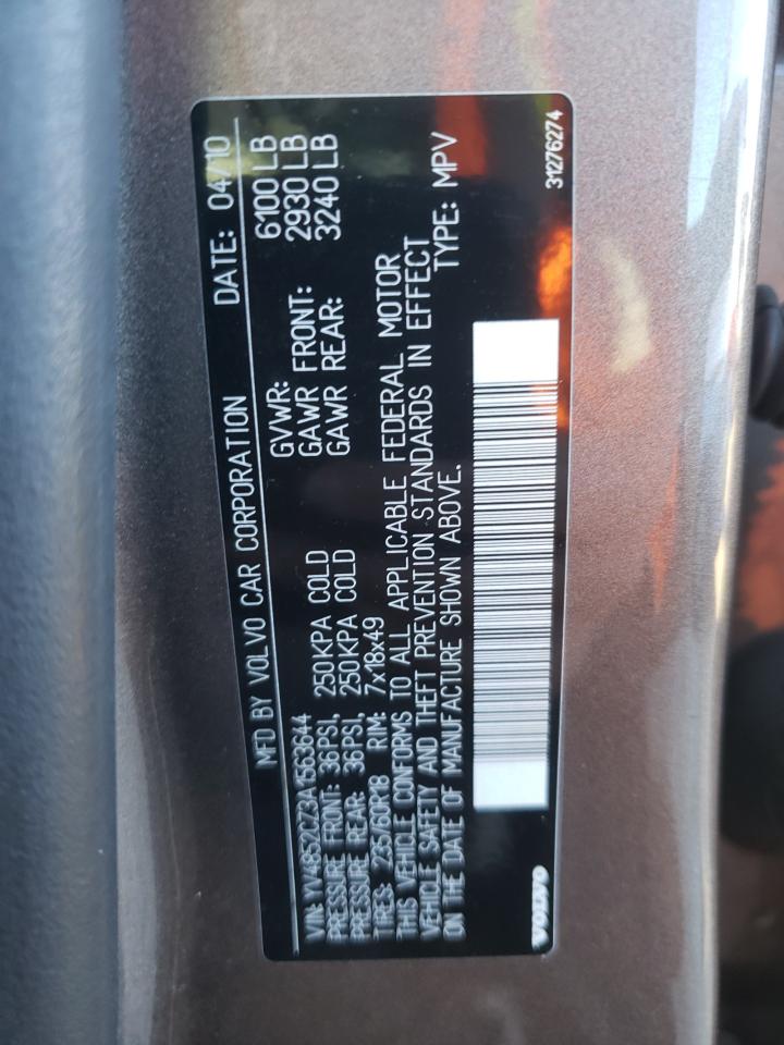 Photo 10 from auction – 2010 VOLVO XC90 V8 with VIN YV4852CZ3A1563644
