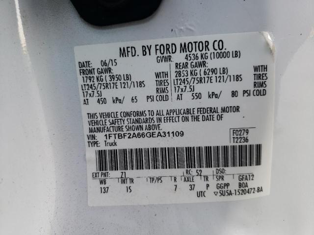 Photo 10 from auction – 2016 FORD F250 SUPER with VIN 1FTBF2A66GEA31109