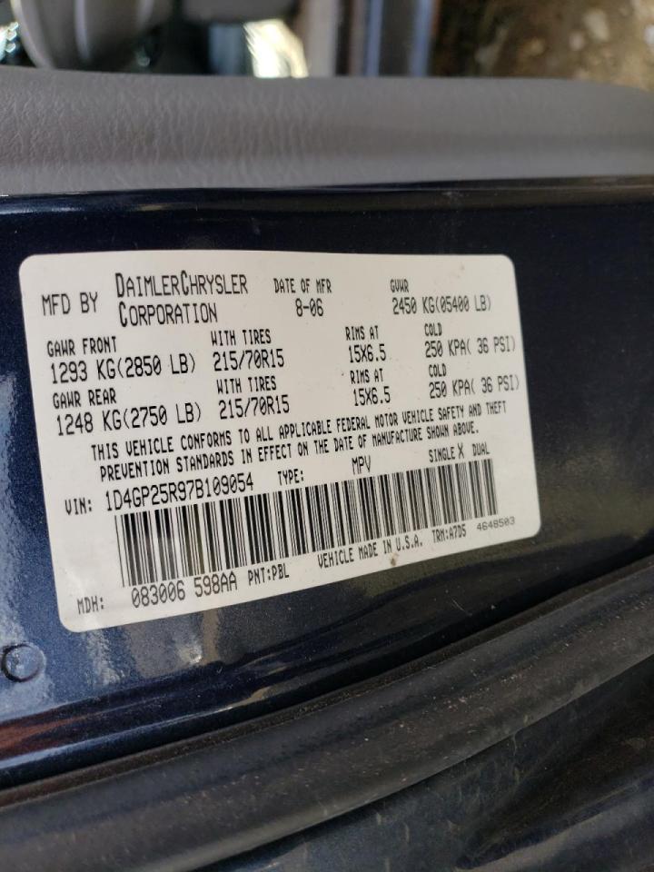 Photo 10 from auction – 2007 DODGE CARAVAN SE with VIN 1D4GP25R97B109054