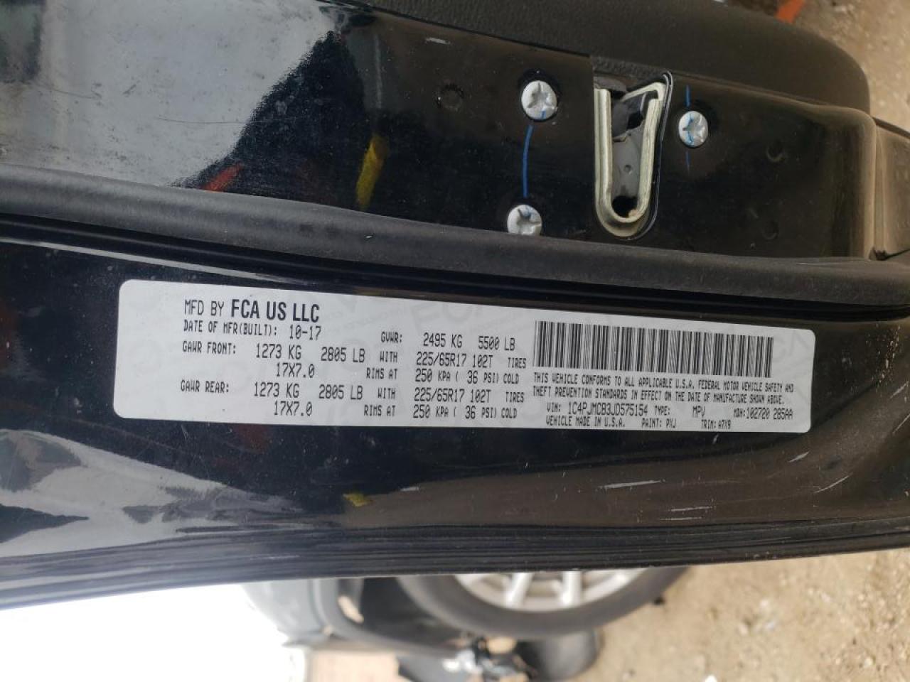 Photo 10 from auction – 2018 JEEP CHEROKEE L with VIN 1C4PJMCB3JD575154