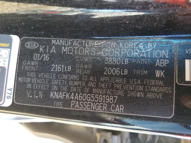 Photo 10 from auction – 2016 KIA FORTE LX with VIN KNAFK4A60G5591987