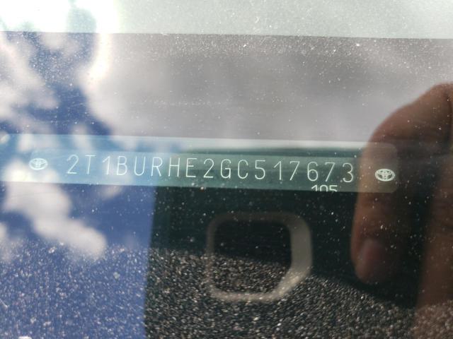 Photo 10 from auction – 2016 TOYOTA COROLLA L with VIN 2T1BURHE2GC517673