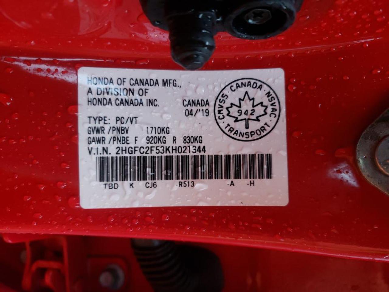 Photo 10 from auction – 2019 HONDA CIVIC LX with VIN 2HGFC2F53KH021344