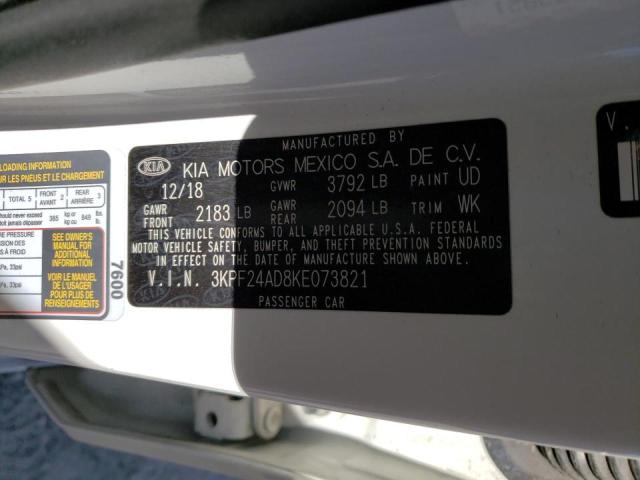 Photo 10 from auction – 2019 KIA FORTE FE with VIN 3KPF24AD8KE073821